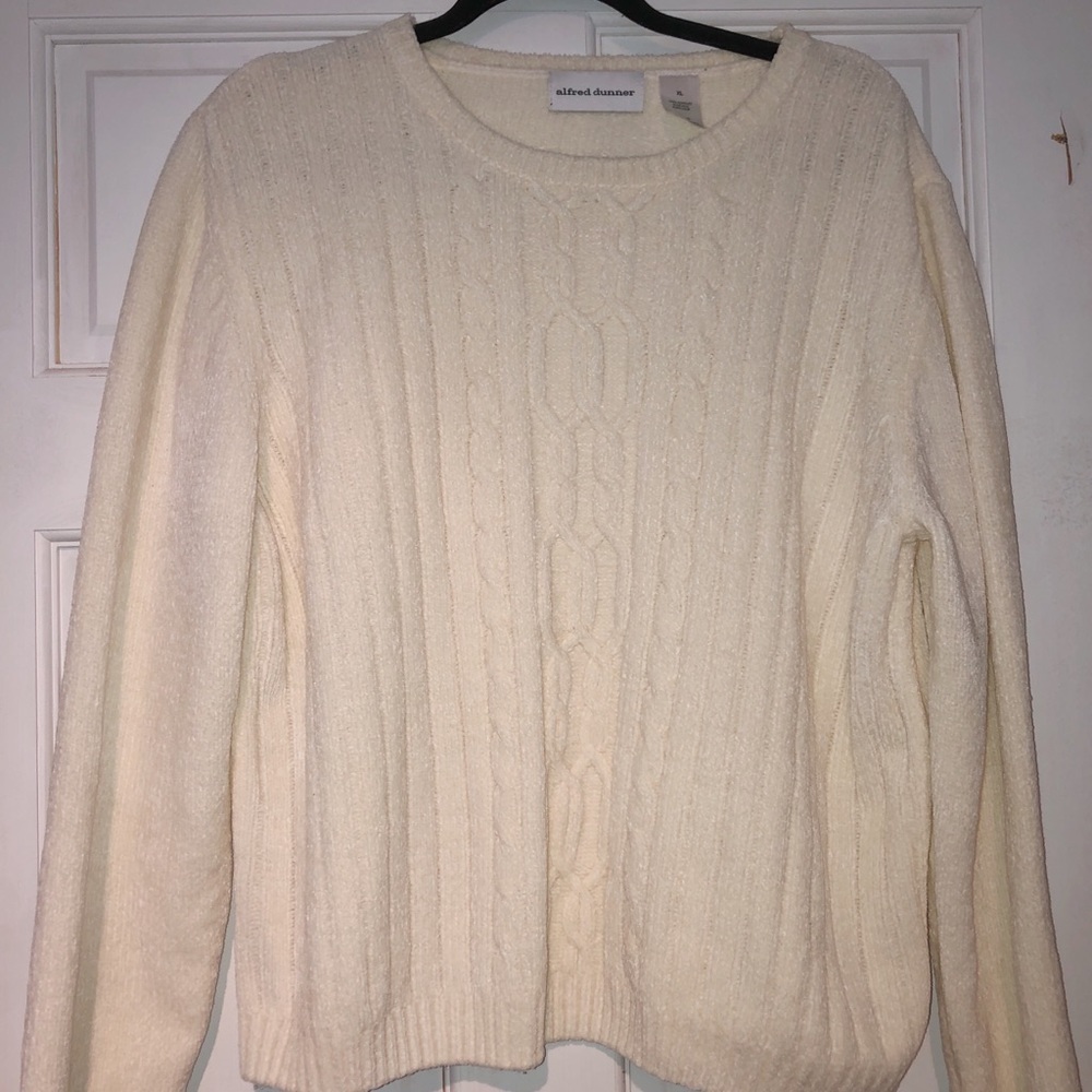 Cream cable knit sweater